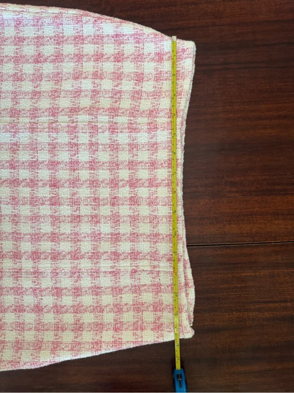 ASOS DESIGN Pink Gingham Co-Ord Set Crop Top Mini Skirt Size 10 - Picture 9 of 12